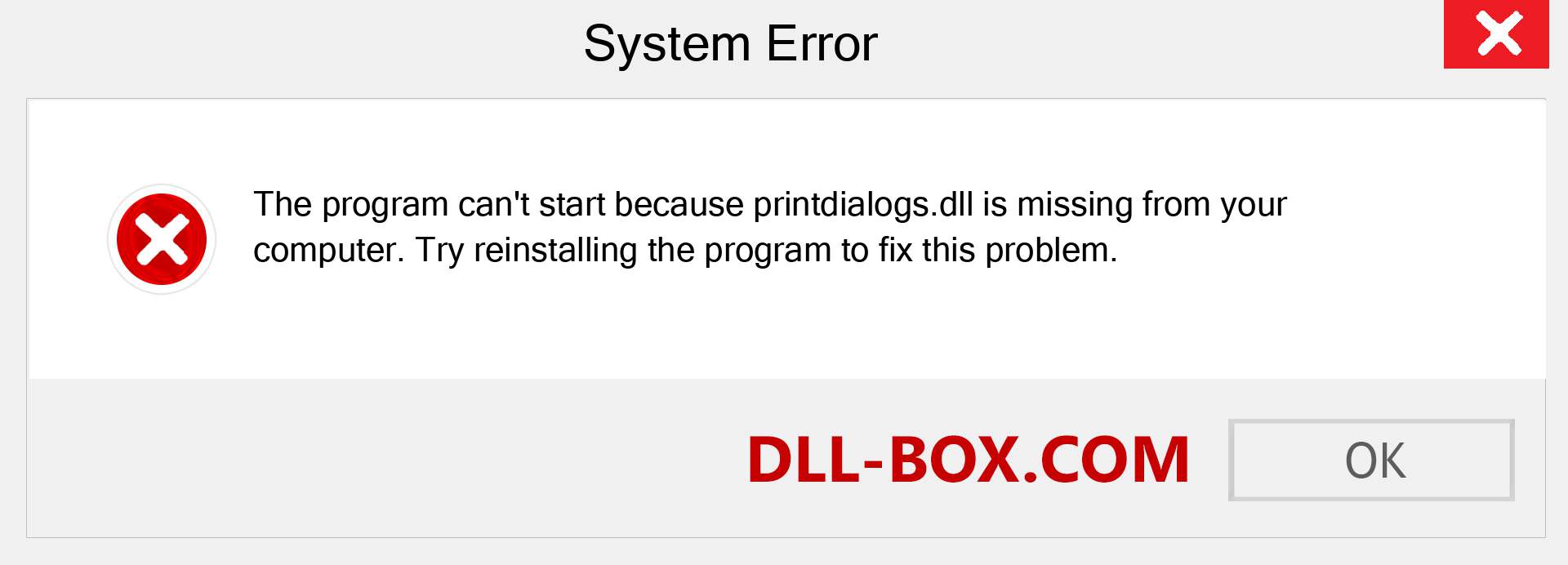  printdialogs.dll file is missing?. Download for Windows 7, 8, 10 - Fix  printdialogs dll Missing Error on Windows, photos, images