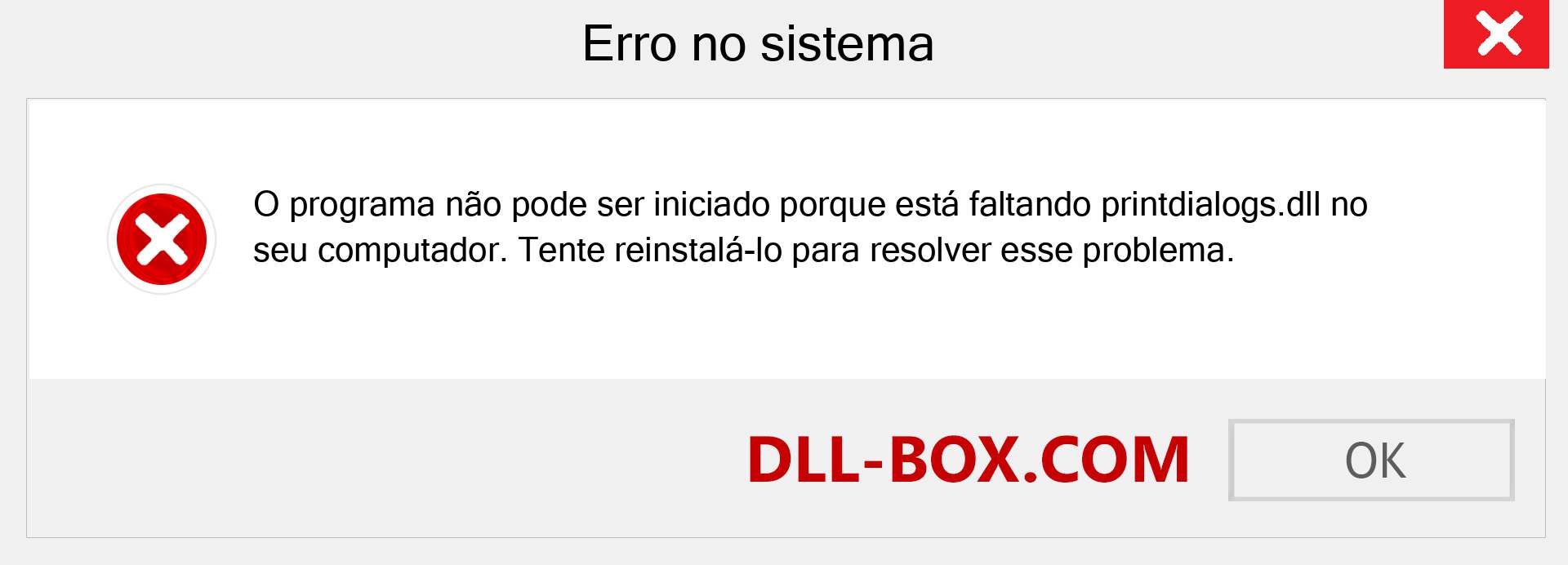 Arquivo printdialogs.dll ausente ?. Download para Windows 7, 8, 10 - Correção de erro ausente printdialogs dll no Windows, fotos, imagens